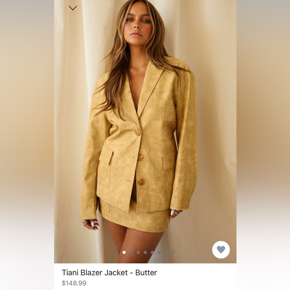 Misslola faux leather blazer